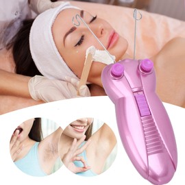 Electric Threading Epilator Women Facial Hair Remover, Cotton Thread Face Body Epilator, Pink