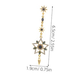 Ipetboom 1 Pair Asymmetrical Moon and Star Earrings for Women Unique Dangle Design Lightweight Boho Jewelry for Parties and Daily Wear Vintage Style for Any Occasion