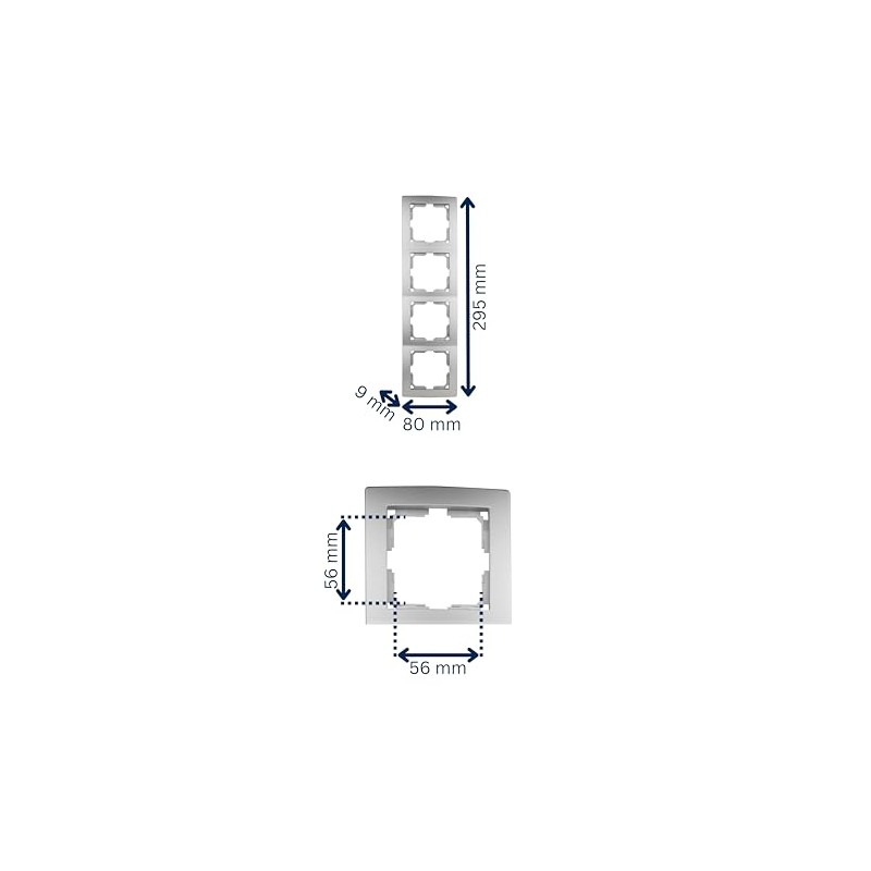 REV Studio, 4-Way Frame Socket, Frame Light Switch, etc., Platinum