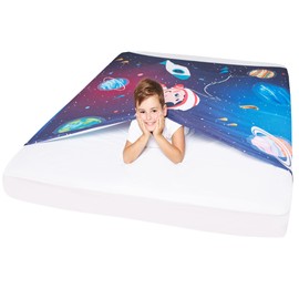 ODOXIA Sensory Sheet | Sensory Blanket for Kids | Compression Sheet | Sensory Compression Blanket | Sensory Blanket | Sensory Sheet Bed (Space, Twin)