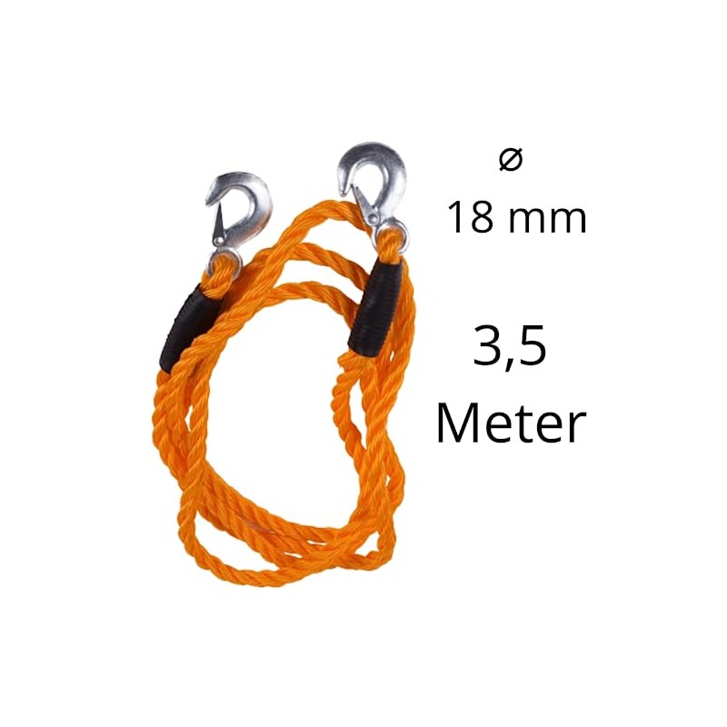 Tow Rope Recovery Rope Tow Rope 2 Hooks Towing Aid