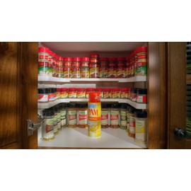 Spicy Shelf Deluxe - Expandable Spice Rack and Stackable Cabinet & Pantry Organizer (1 Set of 2 Shelves) - As seen on TV Deluxe (Spicy Shelf Organizer) - Pantry Organization - Pantry Spice Organizer