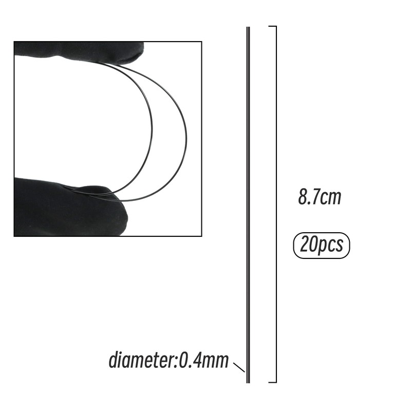 ECSiNG Pack of 20 0.4 mm Hearing Amplifier Cleaning Needle