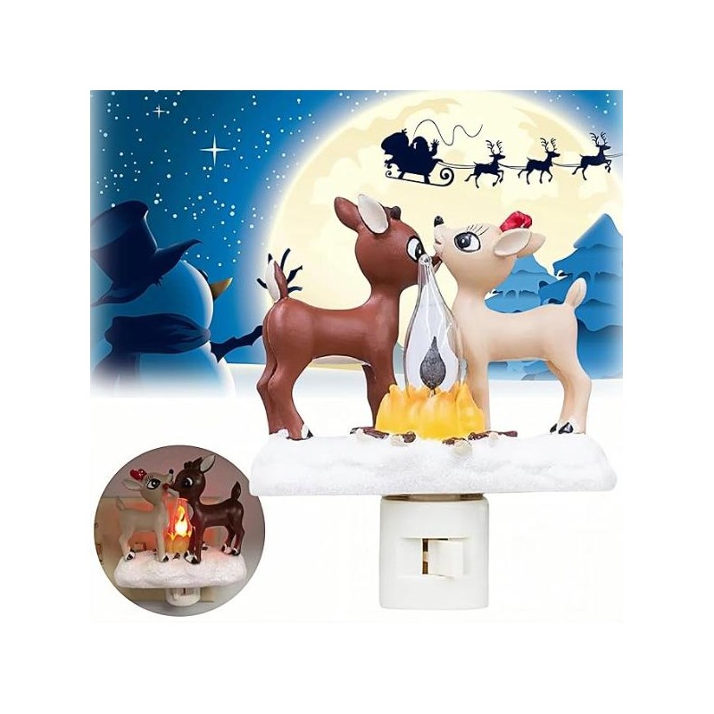 2025 Christmas Reindeer Nightlight: Reindeer Night Light Plug into Wall
