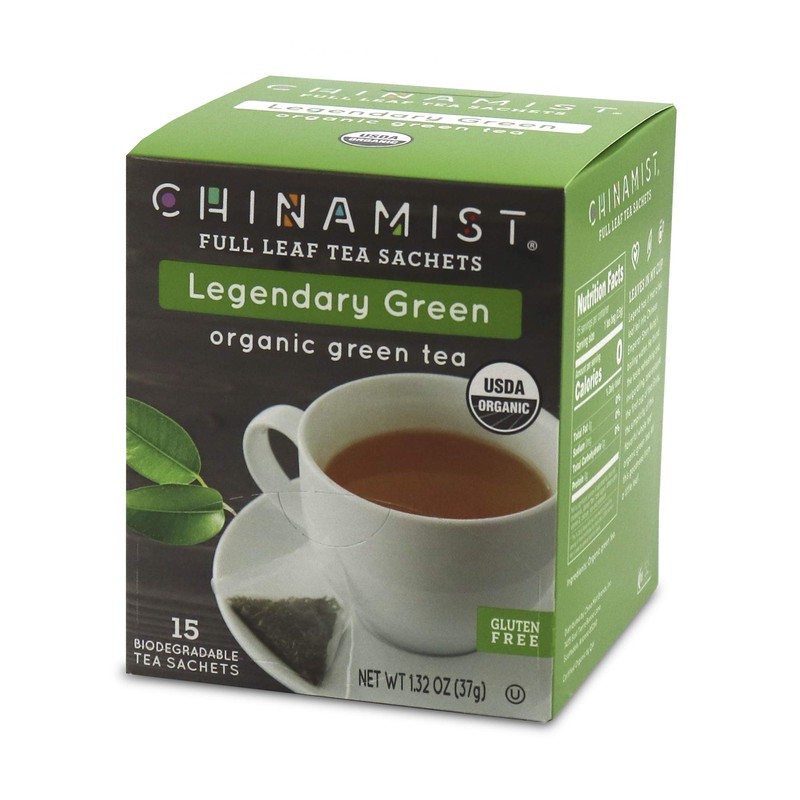 China Mist - Legendary Green Organic Full Leaf Tea Sachet,