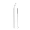 Hummingbird Glass Straws Clear Bent 9 by 12mm Extra Wide