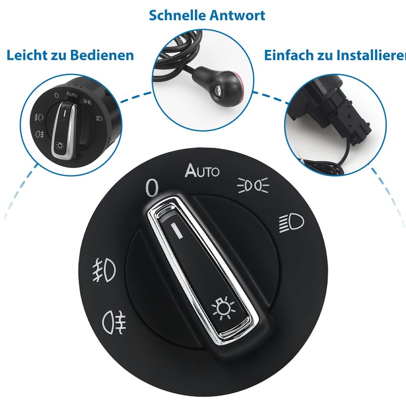 Aiyomi Light Switch Headlight with Light Sensor Module for Golf