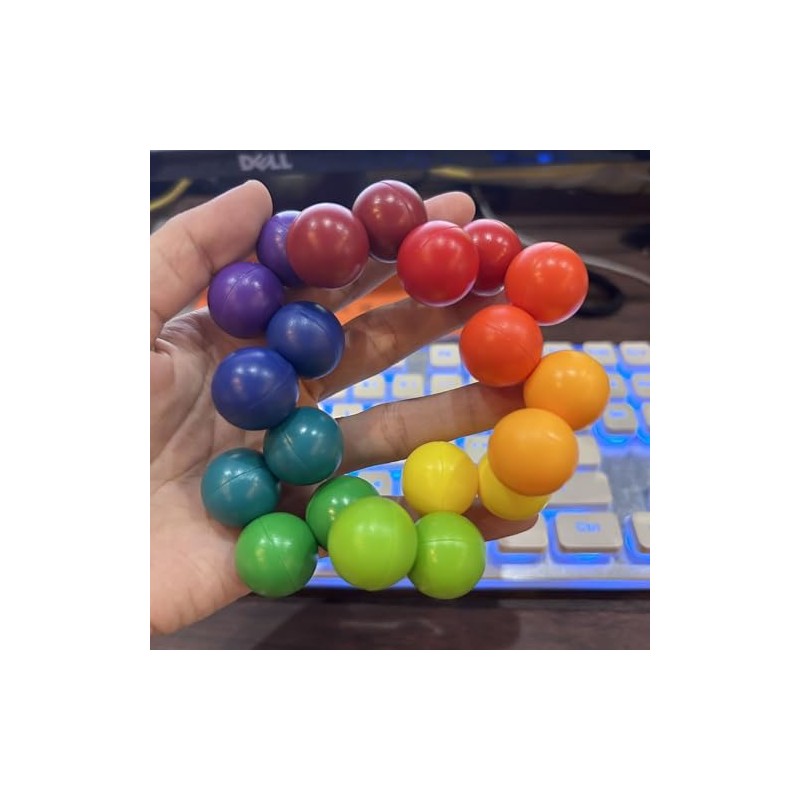 Rainbow Bead Puzzle, Educational STEM Toy, Ages 3+, Sensory Brain