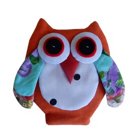 Children's Neck Pouch in Owl Design Made of Cotton, multicoloured, Neck pouch