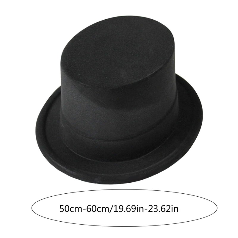 SUXINRY Magician's Top Hat for Adults, Black Color, Unisex, All