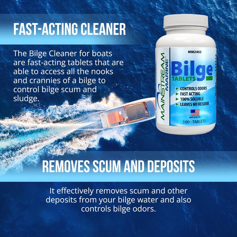 Mainstream Marine Boat Bilge Cleaner and Degreaser, Biodegradable Boat Cleaning
