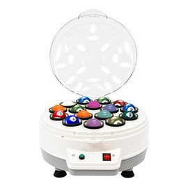 110V White Pool Ball Cleaner,180W Electric Billiard Ball Cleaning Machine w/Removable Tray, Automatic Billiard Ball Polisher, Cleaning 16 Balls-Ideal for Billiard Rooms, Billiard Clubs(16 Balls)