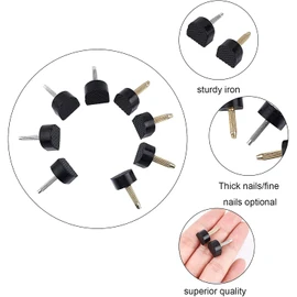 [JUTOSU] 30 Pairs/60 Pcs U Shape Shoe Sole Repair Kit Top Lift Shoe Heel Repair Nails Shoe Tips Repair Kit Anti-Slip High Heel Tips for Women Heel Shoe Shop Repair Replacement Nail Diameter 3.0mm Black (9x9mm, 10mm, 9x10mm, 10x11mm, 10.5x12.5mm)