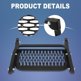 DICMIC Folding Heavy Duty Tire Step for Truck, SUV and RV Adjustable Tire Mounted Step Fit Most Tire from 10.2” to 14.4”, Rated up to 300 Lbs, Shark Jaw Shape Non-Slip Design