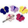 Crocheted Butterfly Barrettes, 5-Pack