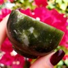 Jade - Green Jade Hand Carved Polished Bowl - Crystal