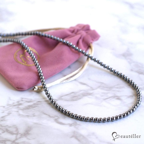 Beautéller Terahertz Necklace, 0.2 inch (4 mm), Neck Circumference Approx. 19.7 inches (50 cm)