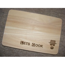 Heisenberg Breaking Bad Hartholz-Schneidebrett, Schneidebrett, Platzdeckchen, Don't Call Saul Walter Walt Wood (Premium Hartholz 35 x 24 x 1,5 cm)