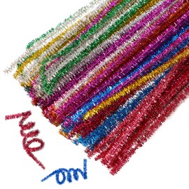 Pipe Cleaners Craft Supplies 100 Pcs 10 Colors Chenille Stems Pipe Cleaners Craft Pipe Cleaners Bulk Pipe Cleaner for Arts,Craft Projects or Decorations (12inch x 6mm)