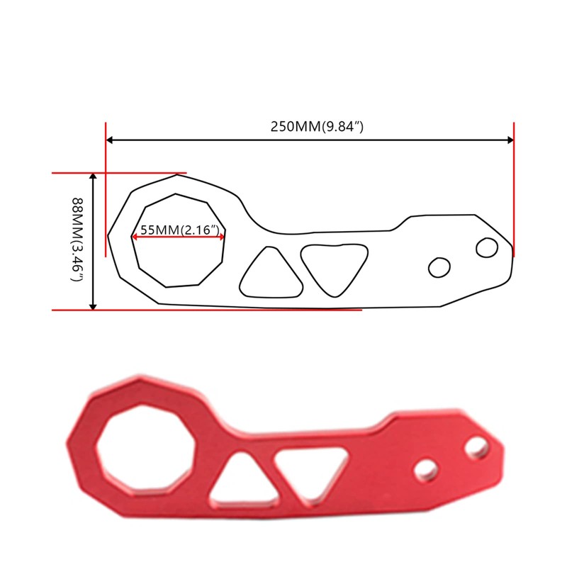 VEHSUN Tow Hook for Cars, High Strength, Rear Aluminum Racing