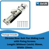 Chrome Door Bolts 4 Inch Flat Bolt Surface Door Latches