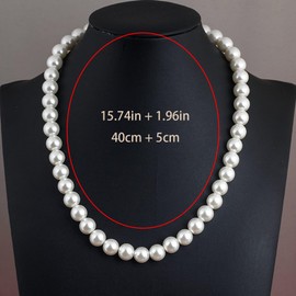 Classic Pearl Necklace for Women - White Pearl Necklace, Elegant Jewelry - Pearl Strands, Pearl Jewelry for Women - 10mm