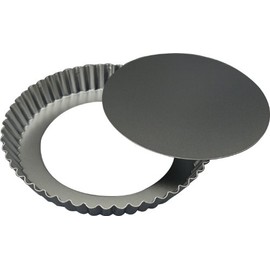 981 Tiger Crown Tart Shape, Silver, 8.8 x 1.0 inches (223 x 25 mm), 210 Steel, Chrome Plated, Round, Pull Out Bottom