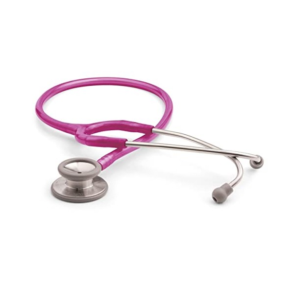 ADC - 603MRS Adscope 603 Premium Stainless Steel Clinician Stethoscope with Tunable AFD Technology,, Metallic Raspberry