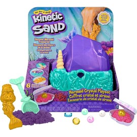 Kinetic Sand, Mermaid Crystal Playset, Chelsea Mermaid,  10 tools and surprises