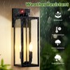 2-Pack Upgraded Motion Sensor Outdoor Wall Lights, 18” Large Dusk