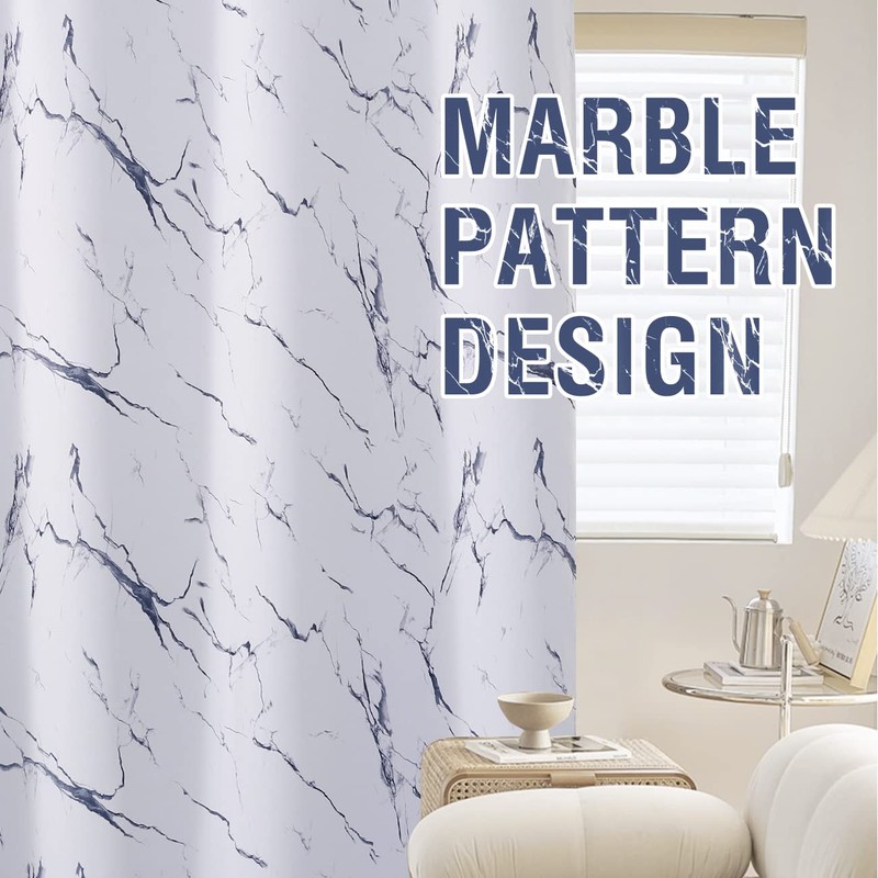 H.VERSAILTEX 100% Blackout Curtains 63 inch Length 2 Panels Set