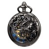 TREEWETO Unisex Pocket Watch with Chain Analogue Hand Winding Double