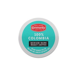 Community Coffee 100% Colombia 24 Count Coffee Pods, Medium-Dark Roast, Compatible with Keurig 2.0 K-Cup Brewers, Box of 24 Pods