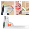 12in L Square Ruler Multifunction Scale Standard Carbon Steel Detachable
