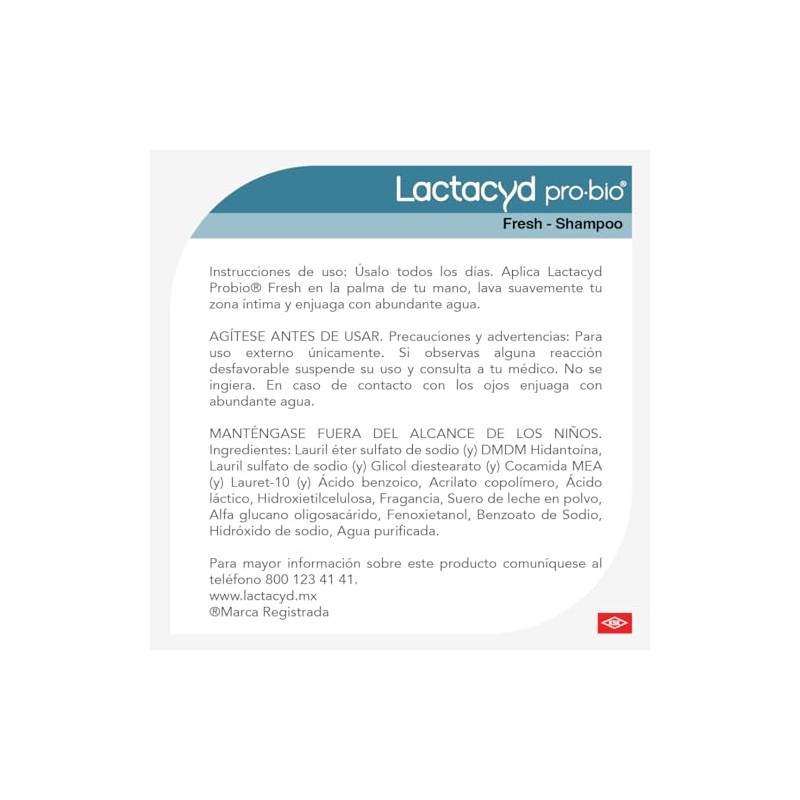 Lactacyd Fresh - Shampoo Íntimo de Uso Diario, 200 ml