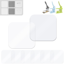 MK.Bear 200 PCS Square Clear Film 2.4 inch 61mm, Transparent Protective Film Button Maker Supplies, Plastic Film for 50mm Fridge Magnet Button Maker Machine, Clear Film for DIY Square Badge