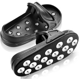 Cutecrop Sharp Spiked Style Shoes for Epoxy Flooring Coatings Spiked Shoes Safe Walking on Floor Leveling Materials Self Leveling Cement Epoxy Topcoats Concrete Resin, X-Large