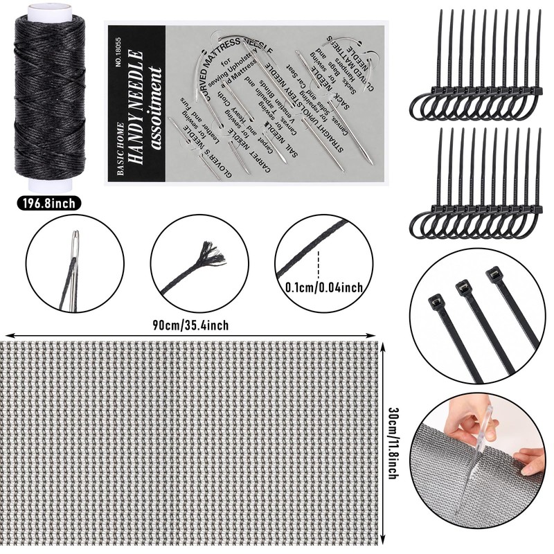 GliCraft 29 Pcs Trampoline Net Repair Kit Include 54 Yards