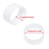 ONLYKXY 200 Pieces White Mini Silicone Cable Ties 0.3 inch