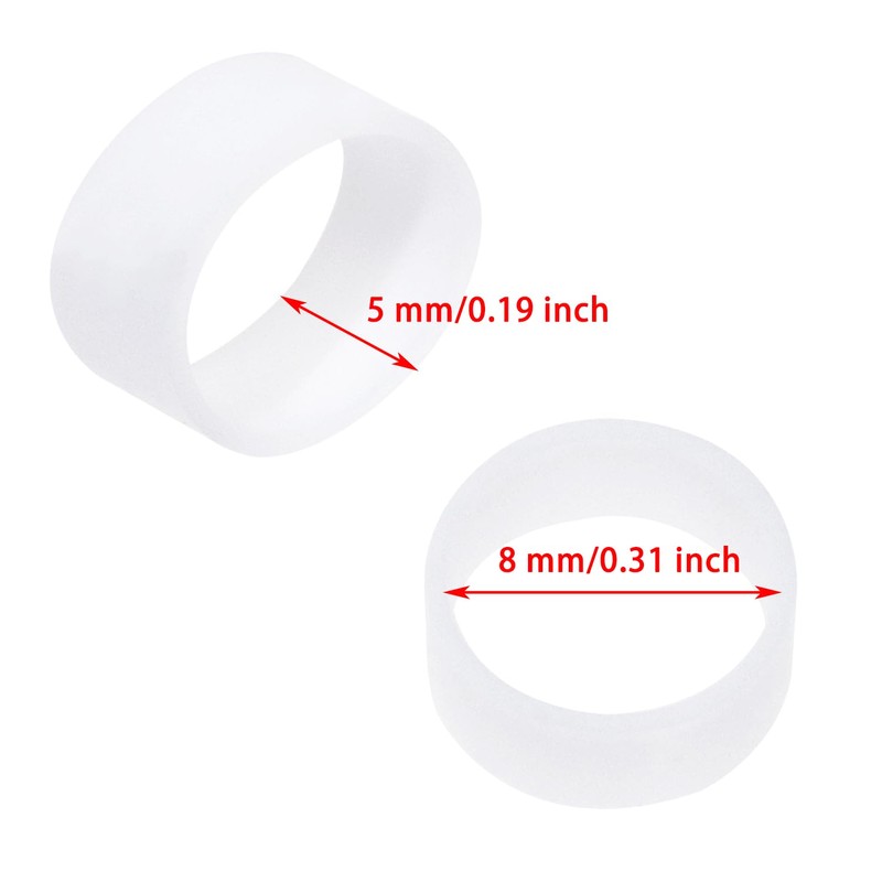 ONLYKXY 200 Pieces White Mini Silicone Cable Ties 0.3 inch