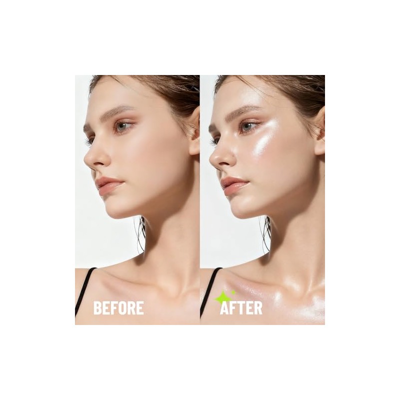 Glam Code Highlighter Stick, Creamy Long Lasting Shimmer Glow Face