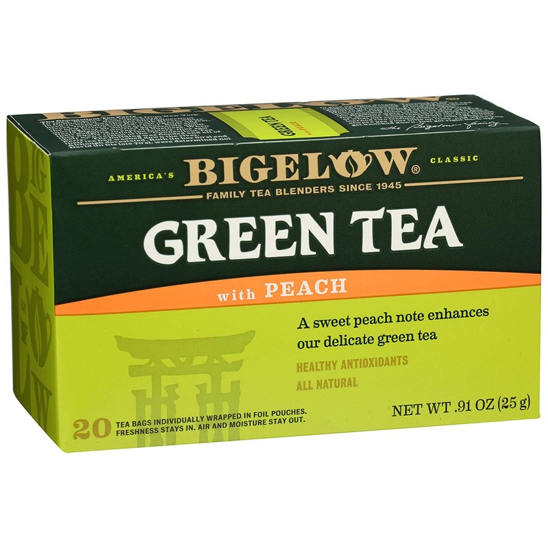 Bigelow Green Tea w/ Peach Tea Bags, 20 ct