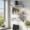 Emuca - 303mm Folding Shelf Brackets Set of 2 Shelf