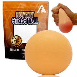 Auners - Novelty Stress Relief Ball for Adults Hand Wrist Grip Squeeze Exercise - Naughty Rude Cheeky Joke Funny Sensory Gag Gift for Men Women Her Him Secret Santa Office Christmas Stocking Filler