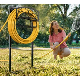 Fire Beauty Garden Hose Holder,Freestanding Water Hose Holder,In ground Hose Rack Organizer for Outdoor,Detachable Water Hose Holder Stake,Hose Reel Stand,Hose Hanger Rack for Outside Lawn Yard