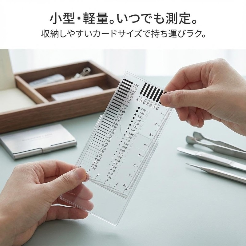 ledmomo Badge Gauge, Diameter Estimation Ruler, Diameter Measurement Ruler, Line
