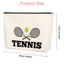 Tennis Lover Gift Makeup Bag Tennis Gifts for Women Inspirational Gift for Tennis Lovers Birthday Gift for Women Tennis Partners Player Funny Tennis Themed Cosmetic Bag Gift Ideas for Tennis Girls Fan