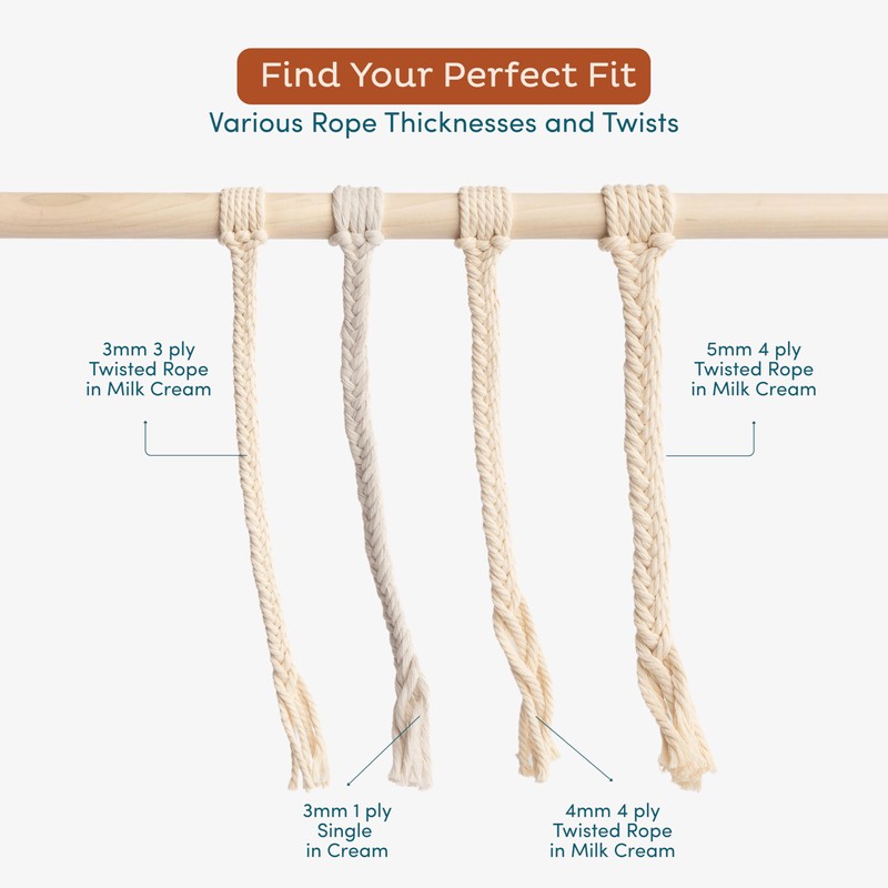Nook Theory - Cuerda de macramé de 3 mm, 220