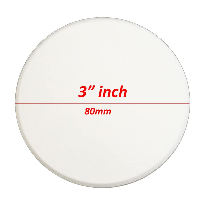 Wideskall® White Round Door Knob Wall Shield Self Adhesive Protector