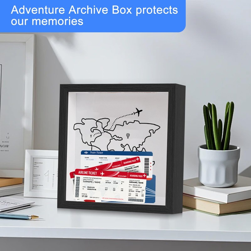 Adventure Archive Box, Large Travel Memory Box with World Map